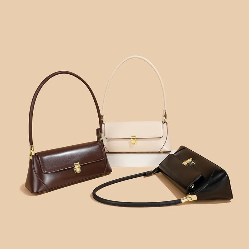 Korean Genuine Leather bag for women Shoulder Bag Underarm Luxury cowhide Leather Phone Bag for ladies casual shopping makeup