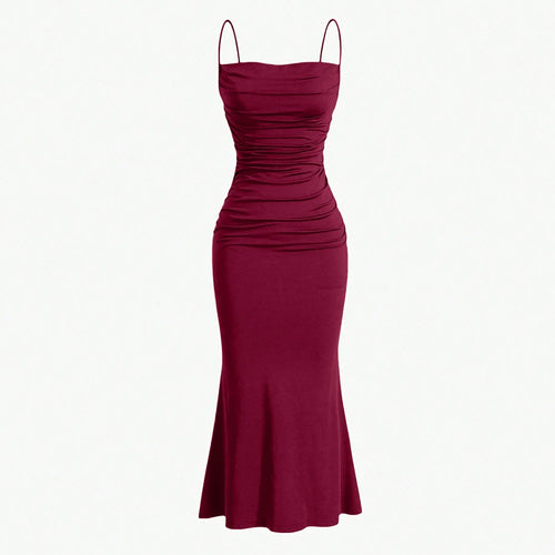 Mia Muse Women's Party Dresses Maxi Spaghetti Strap Elegant Slim Evening Wedding Guest Multi-Color Summer Milkmaid Dresses