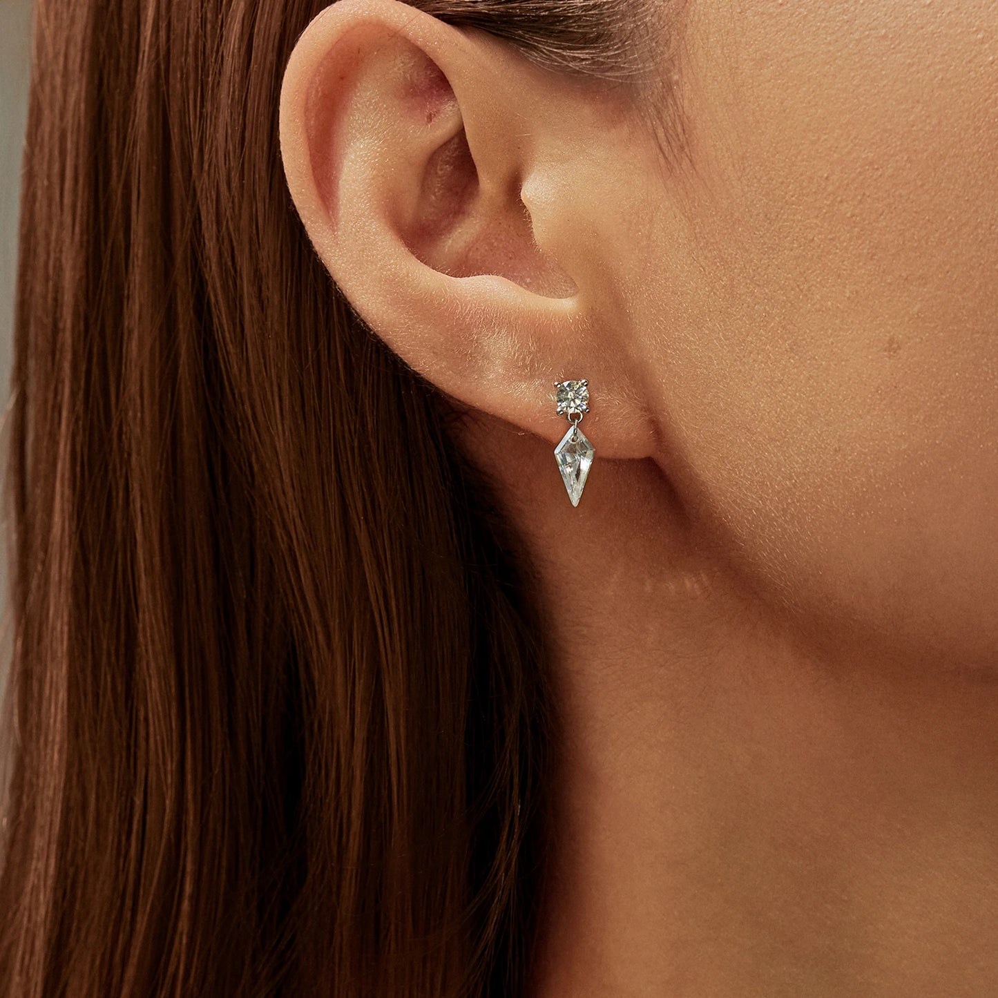 MODIAN 925 Sterling Silver Luxury Sparkling Kite Zirconia Swings Stud Earrings For Women Fine Jewelry Accessories