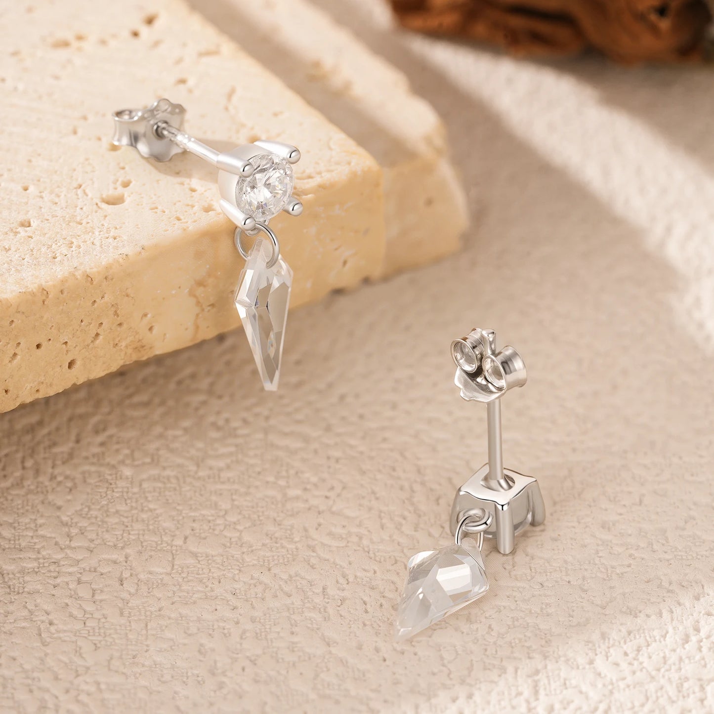 MODIAN 925 Sterling Silver Luxury Sparkling Kite Zirconia Swings Stud Earrings For Women Fine Jewelry Accessories